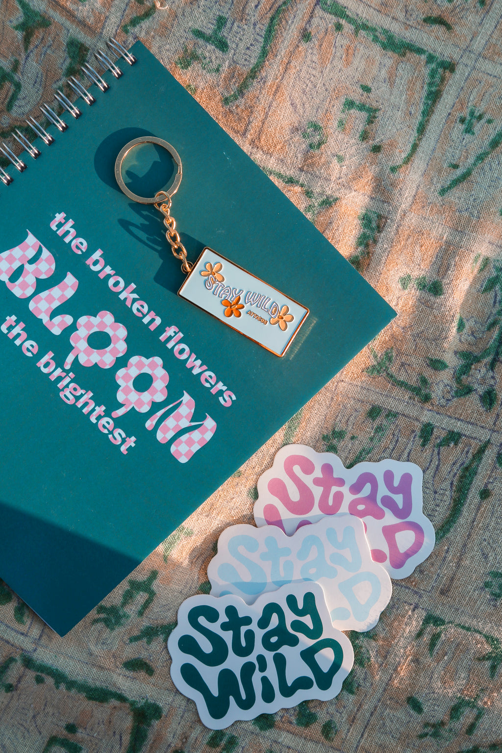Groovy Broken Flowers Notebook