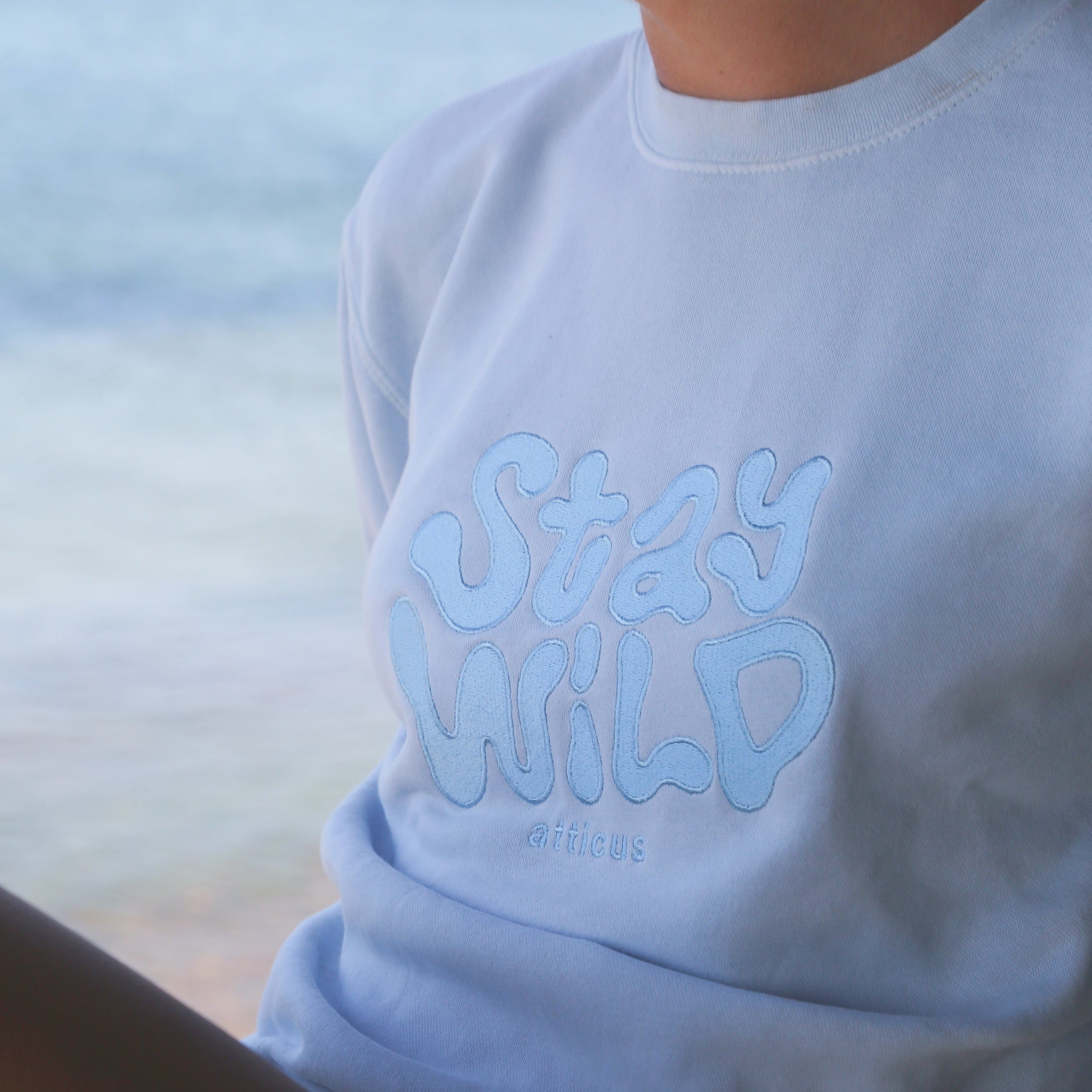Baby Blue Stay Wild Crew