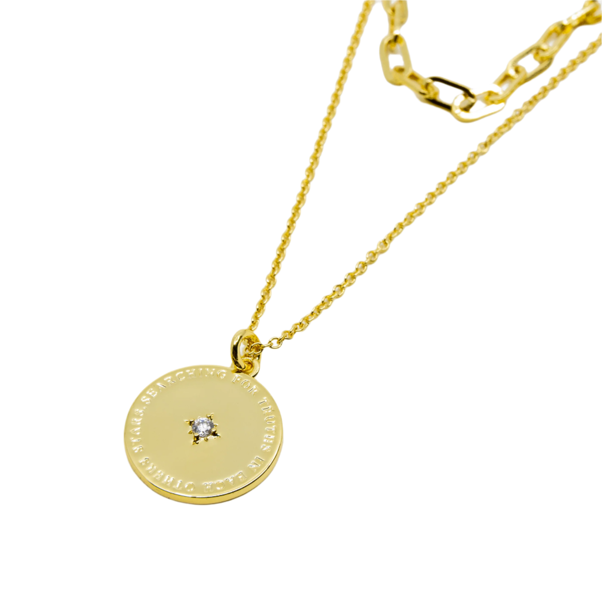 Searching for truths - Layered Gold Coin Necklace