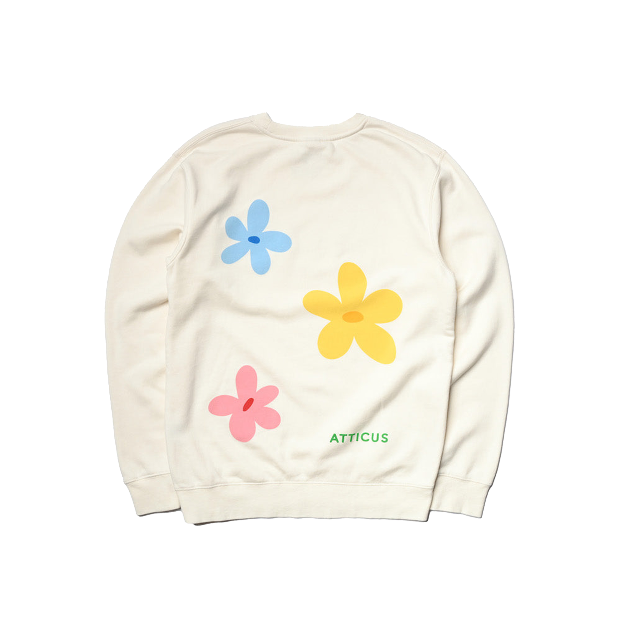 Groovy Broken Flowers Cream Crewneck