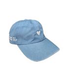 Light Blue Heart Hat
