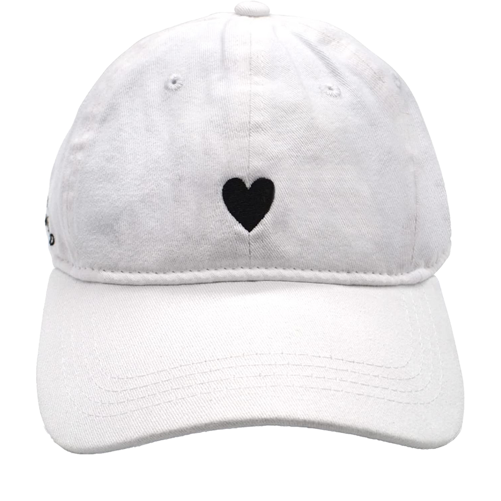 White Heart Hat