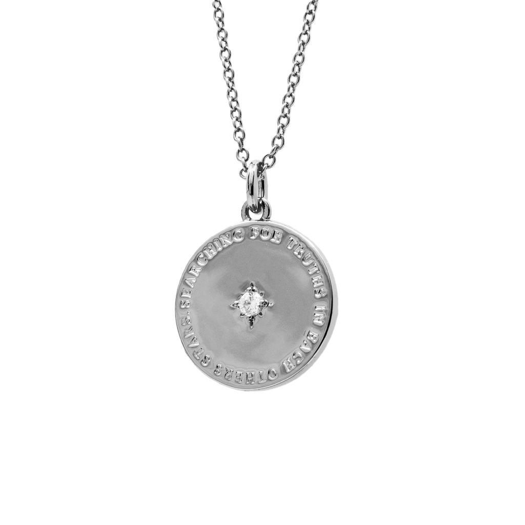 Searching for Truths - Layered silver coin necklace