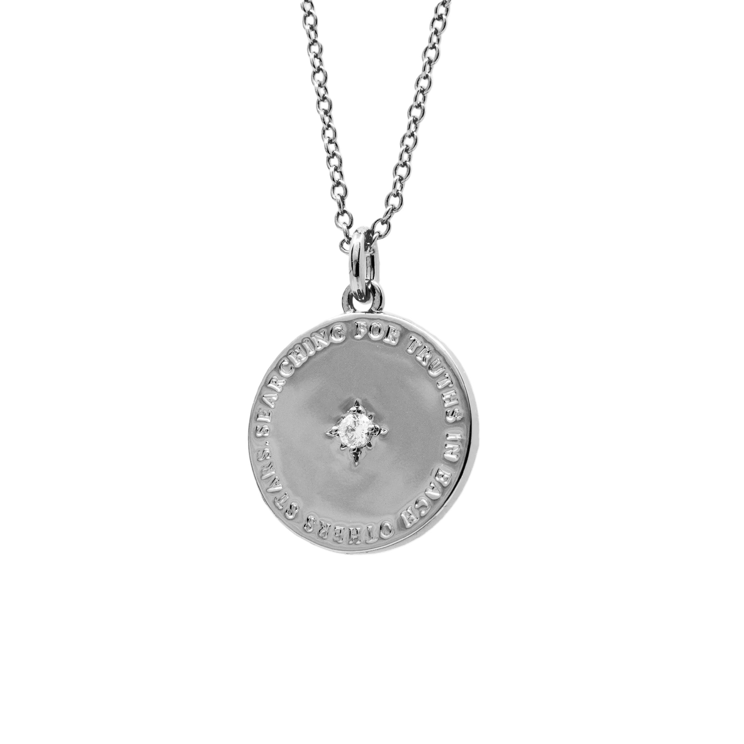 Searching for Truths - Layered silver coin necklace
