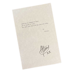 "In Search Of" Signed Typewriter Poem