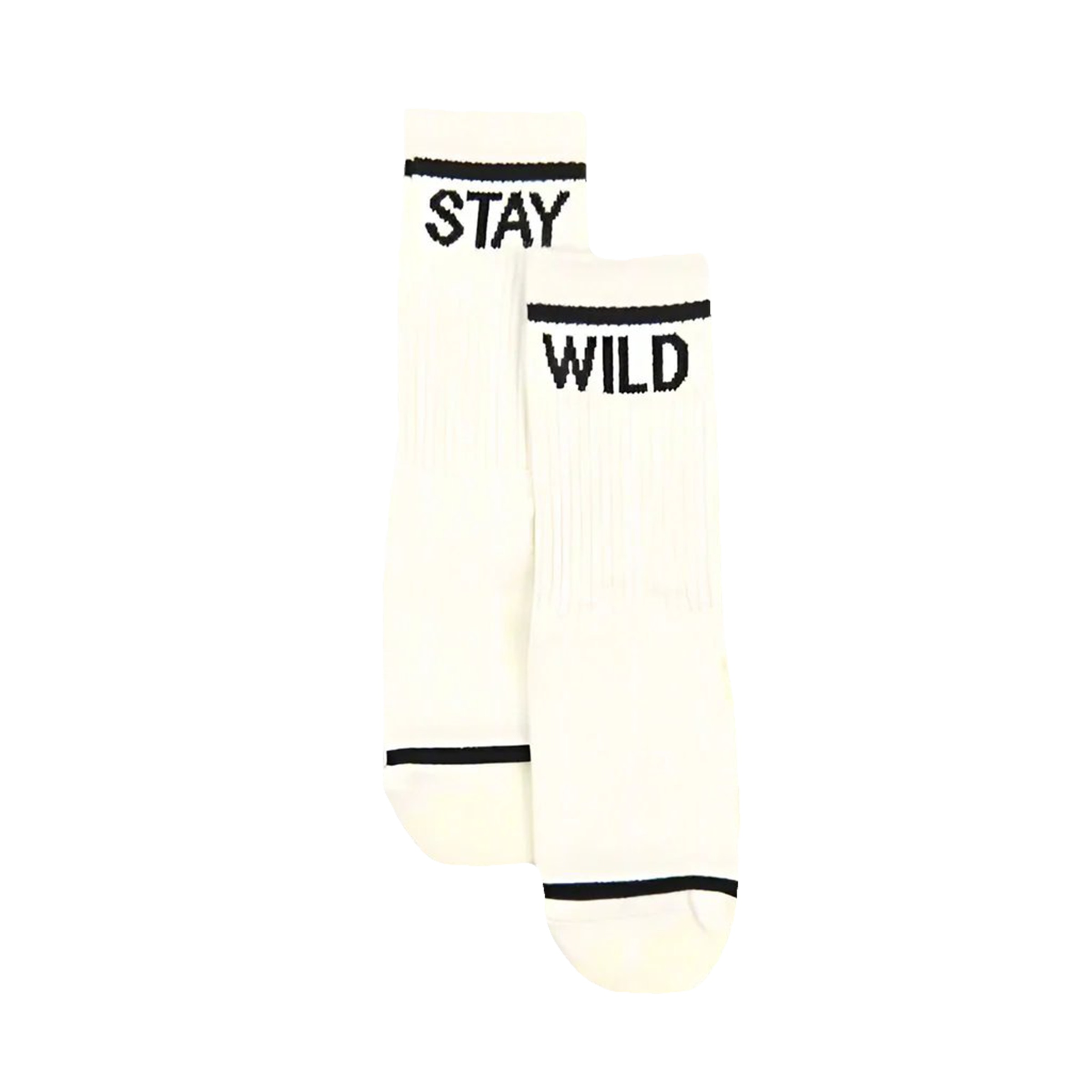 Stay Wild Socks in B+W