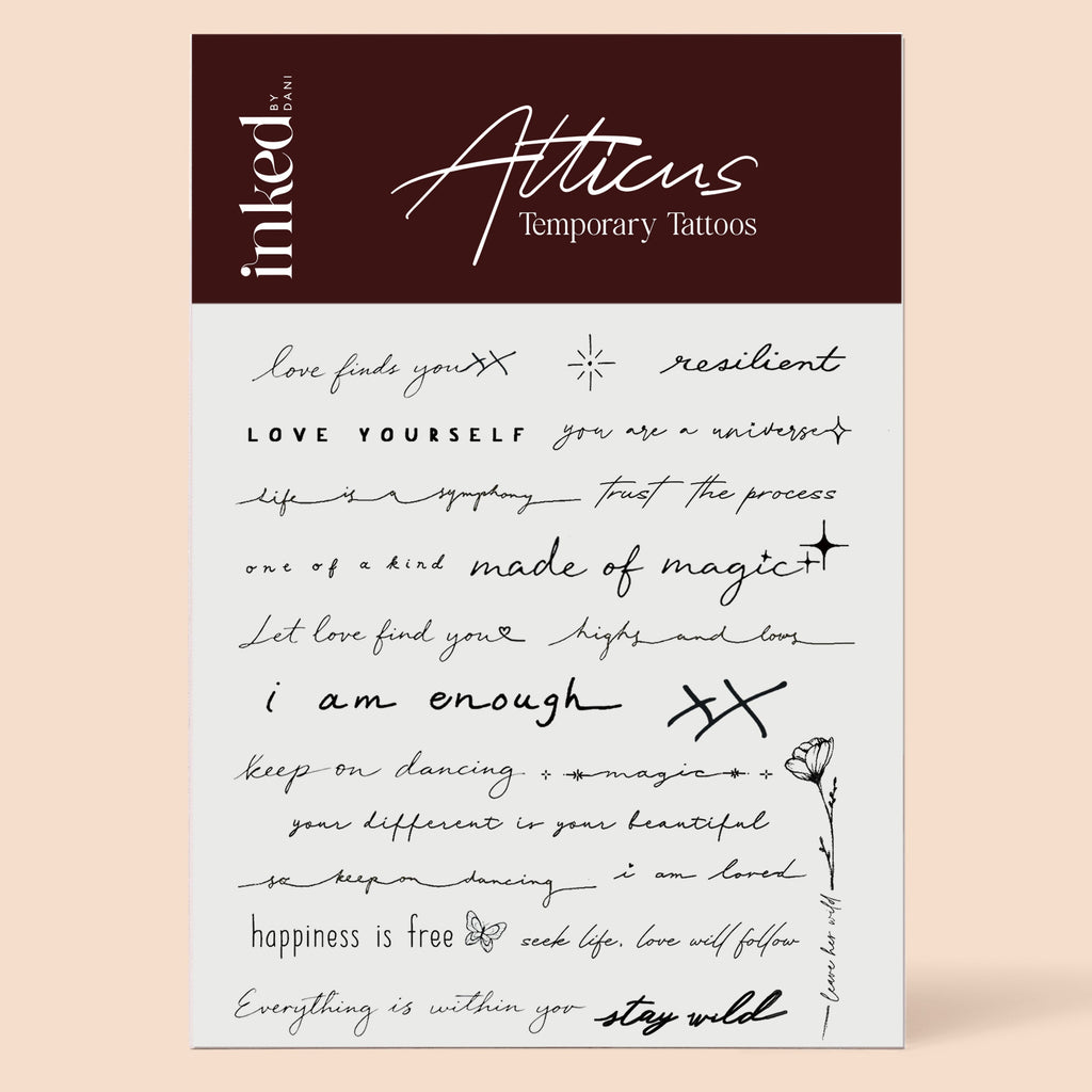 Inked by Dani x Atticus: Inner Voice Temporary Tattoo Set