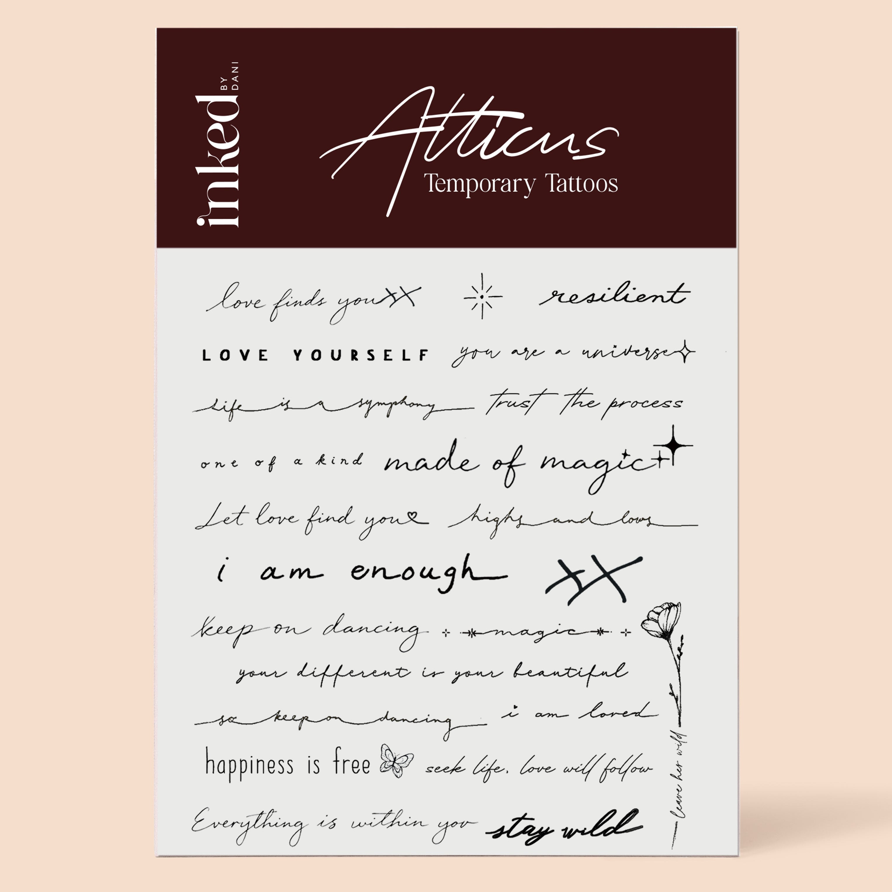 Inked by Dani x Atticus: Inner Voice Temporary Tattoo Set