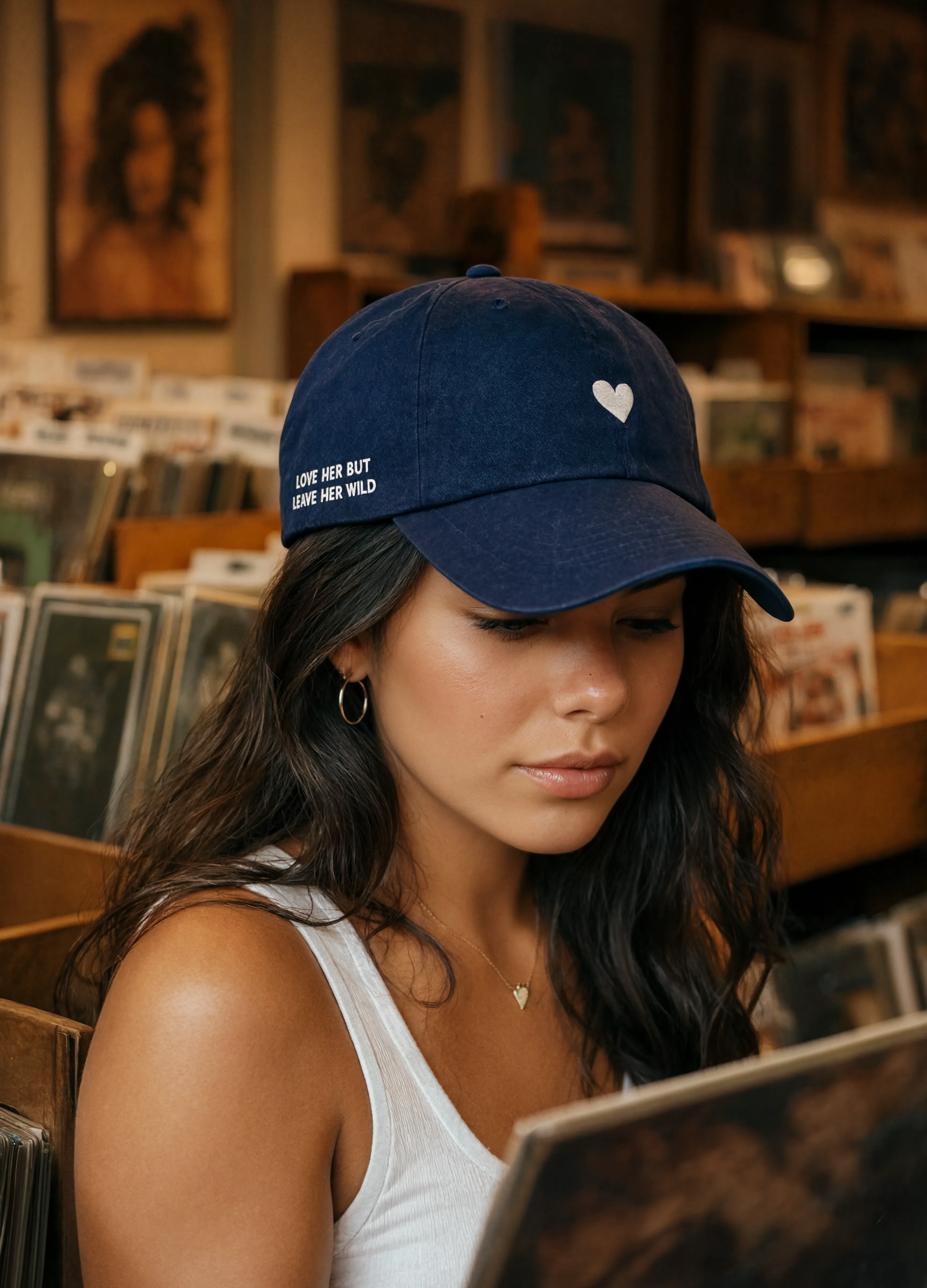 Royal Blue Heart Hat