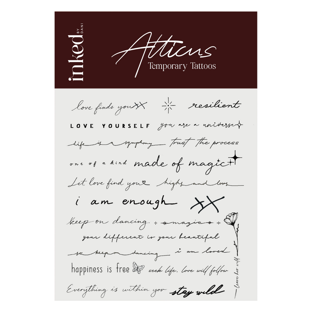 Inked by Dani x Atticus: Inner Voice Temporary Tattoo Set