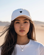 White Heart Hat