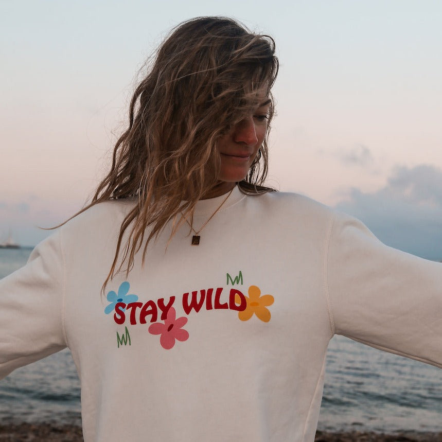 Groovy Stay Wild Floral Crewneck Lifestyle 2