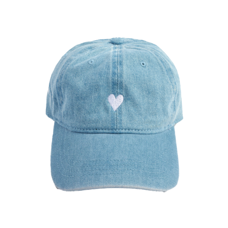 Denim Heart Hat