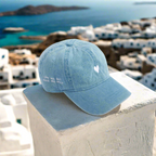 Heart - Denim Dad Hat Right Side