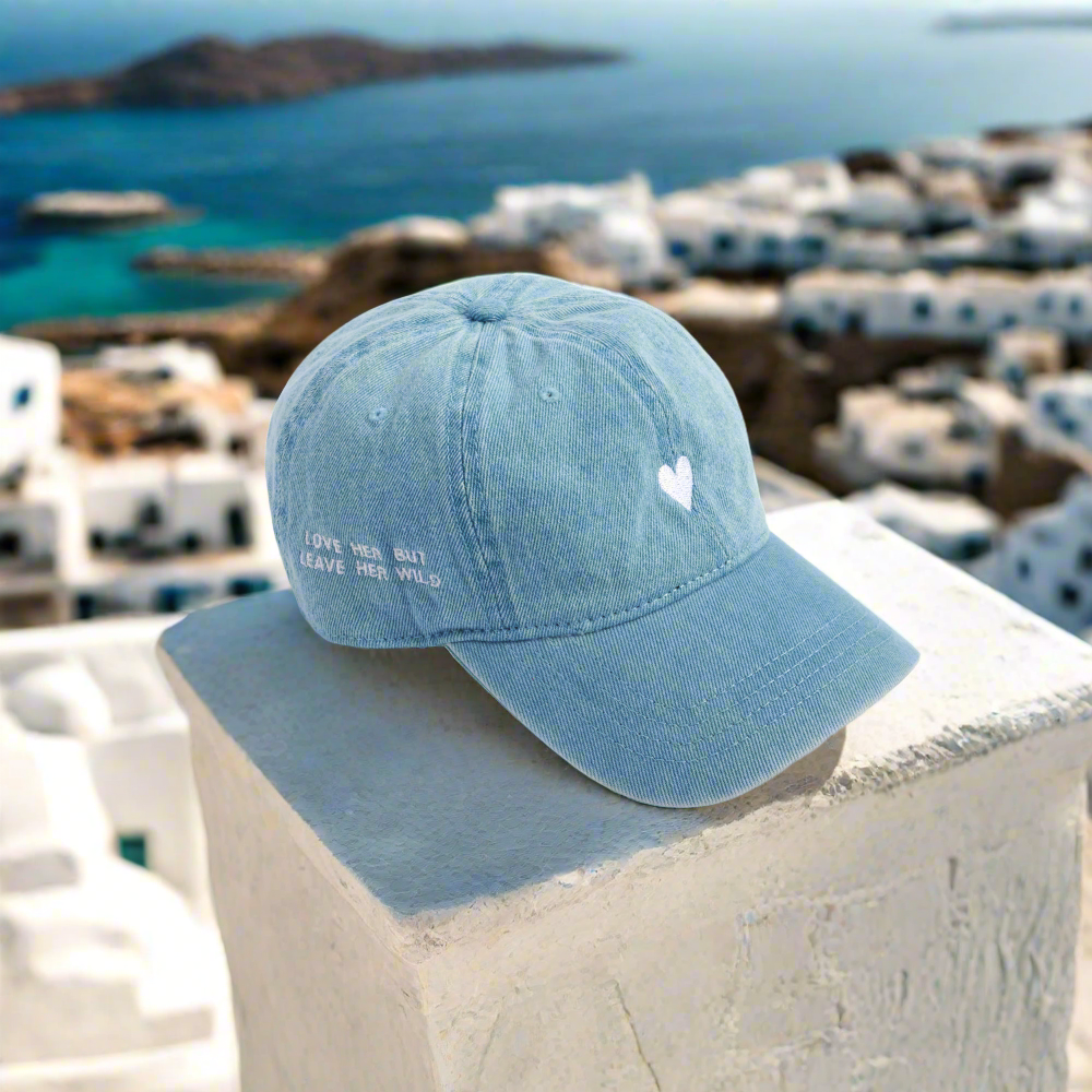 Heart - Denim Dad Hat Right Side