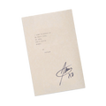  Type writer typed Atticus poem titled 'Late In Love' on a piece of paper with a signature at the bottom.