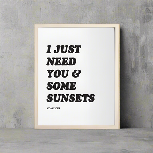 "Sunsets" - Print (8"x10")